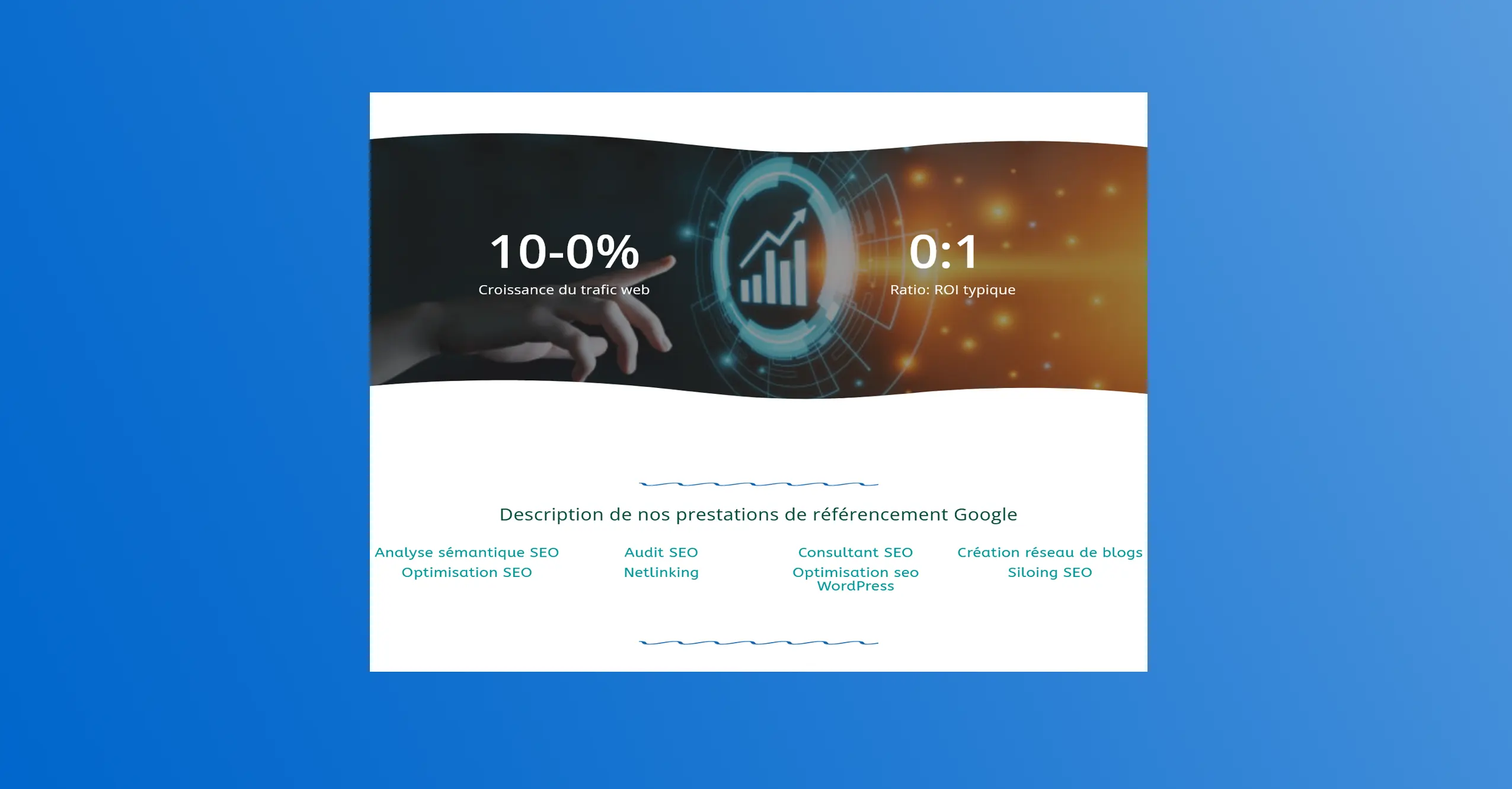 Page SEO, SEA et SMO - diapositive 5 de 8