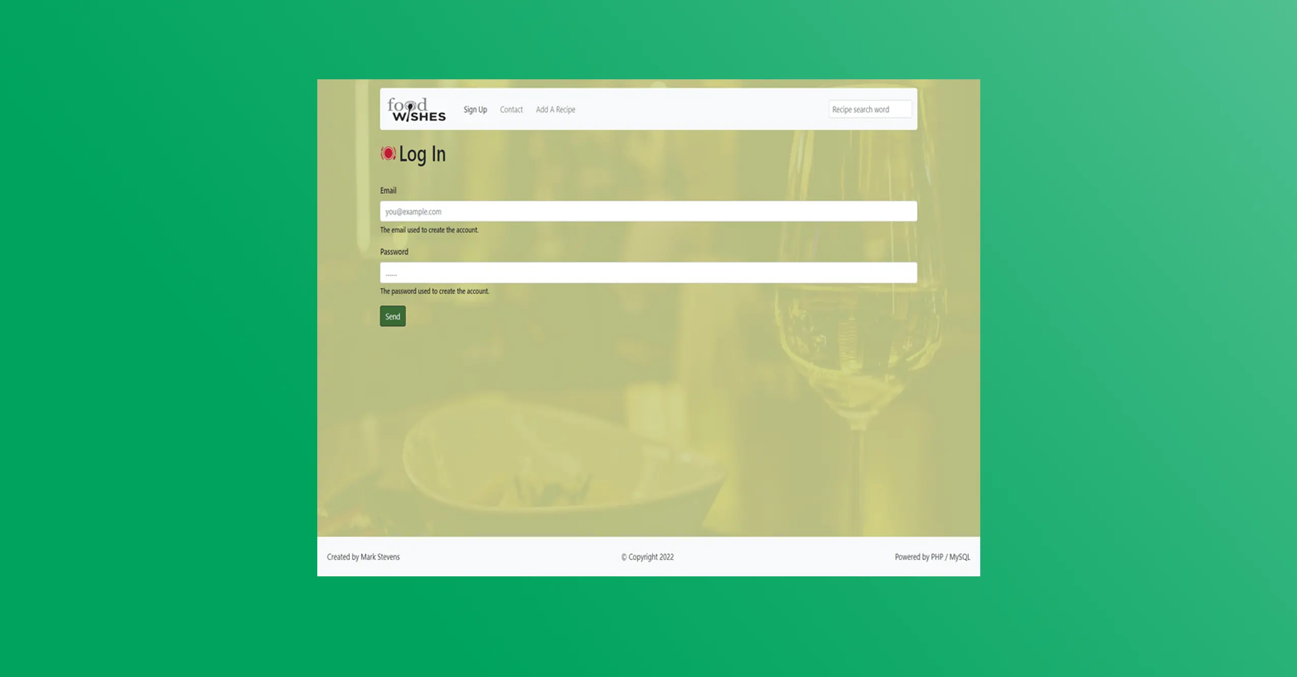 Food Wishes Login - diapositive 2 of 8