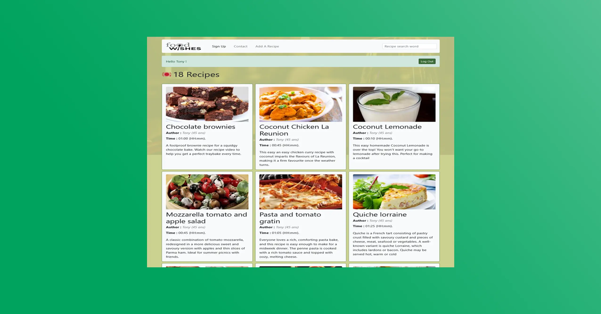 Food Wishes - Recipe Page