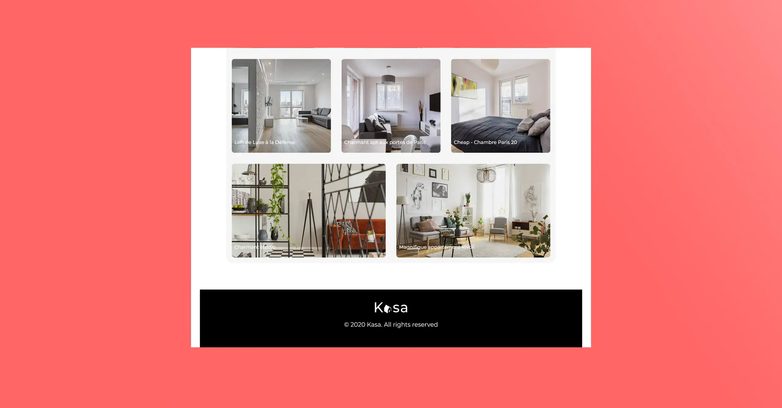 Page d'accueil de Kasa - Bas - diapositive 2 de 5