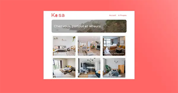 Page d'accueil de Kasa - Haut