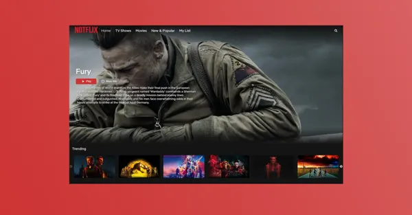 Page d'accueil de NotFlix