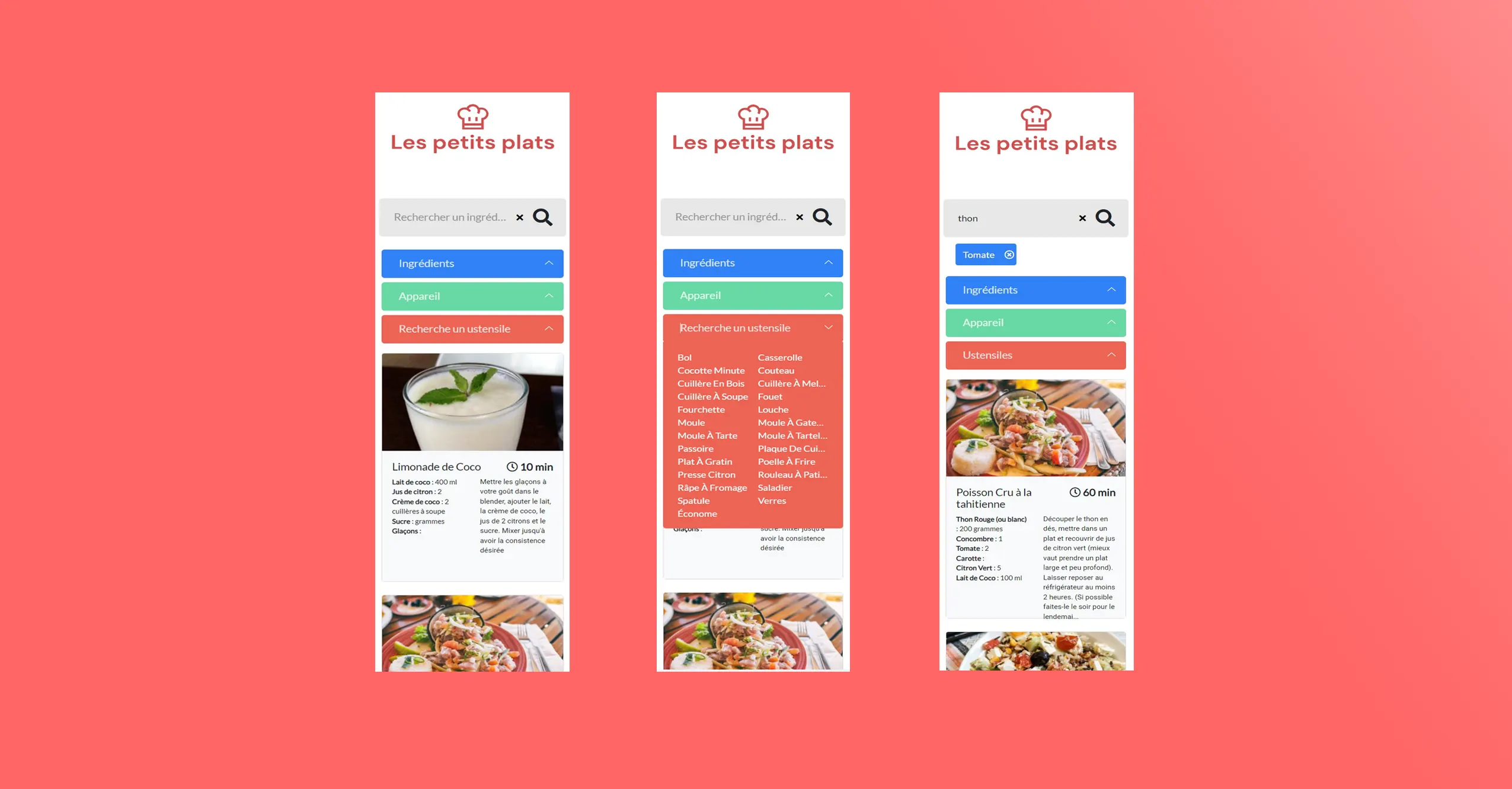 Les Petits Plats Vue mobile - diapositive 5 de 5