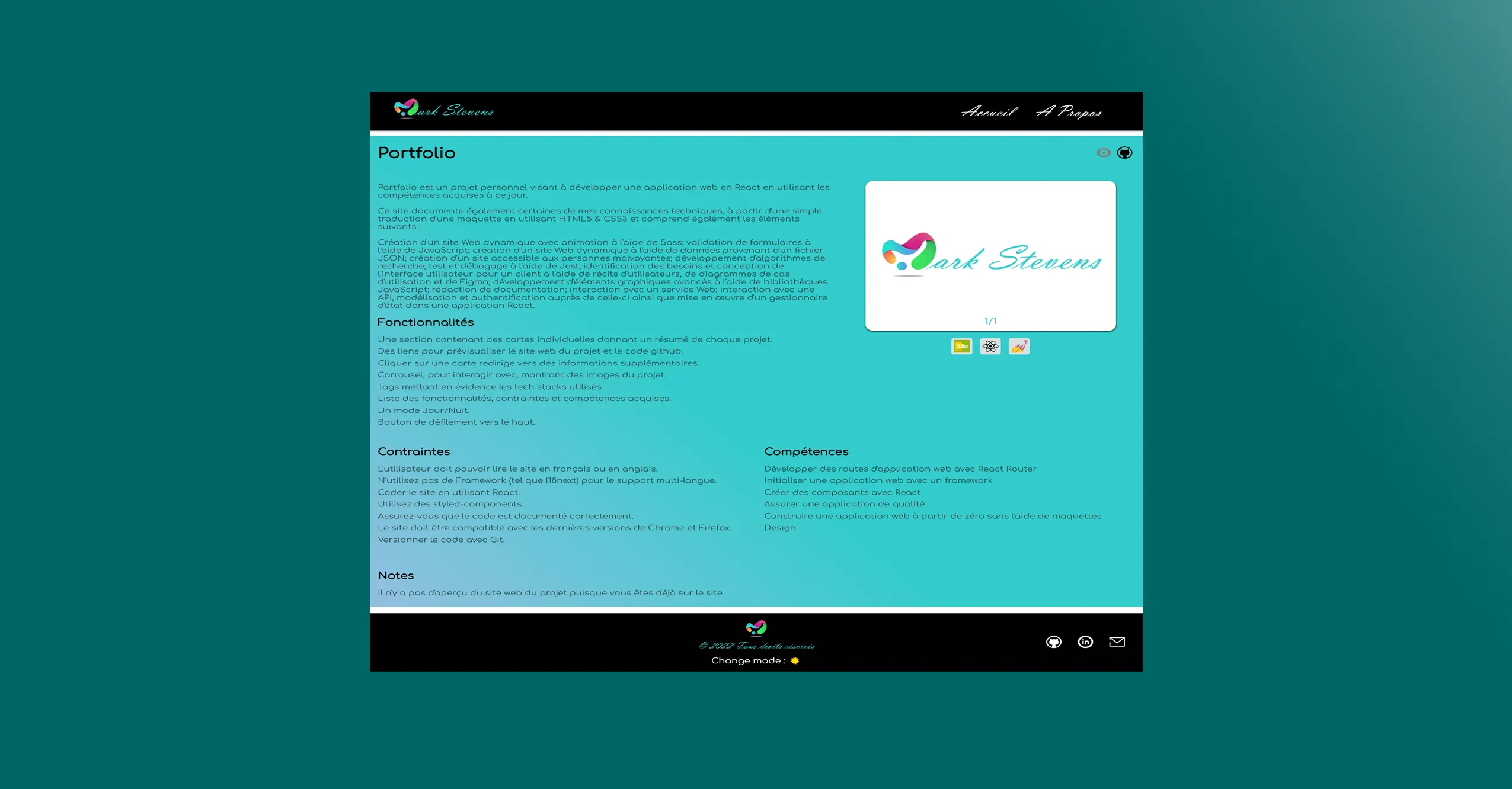 Page du projet individuel en français - diapositive 2 de 7