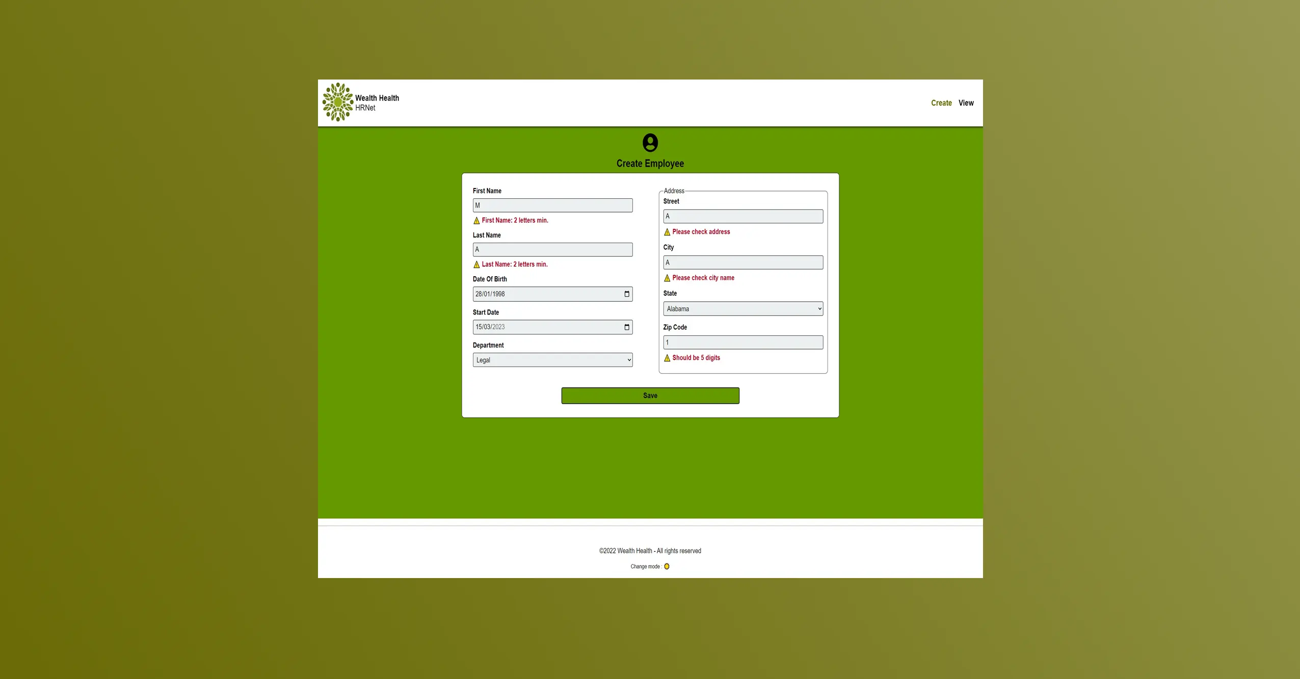 Gestion des erreurs de formulaire - diapositive 2 de 6