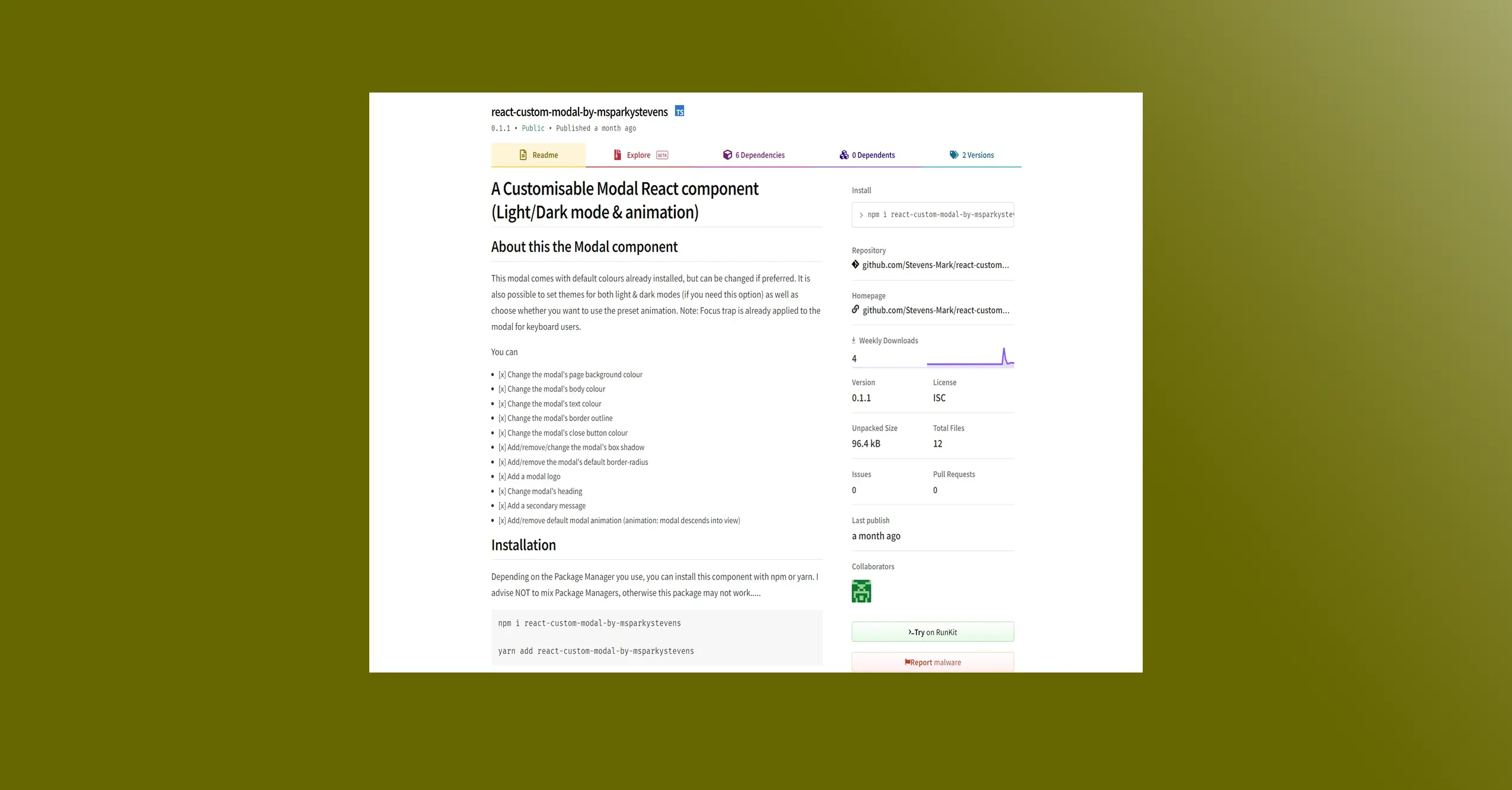 Site web du NPM - diapositive 1 de 5